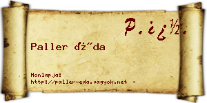 Paller Éda névjegykártya